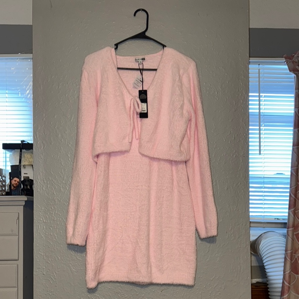 Fashion Nova Soft Pink Knitwear Set